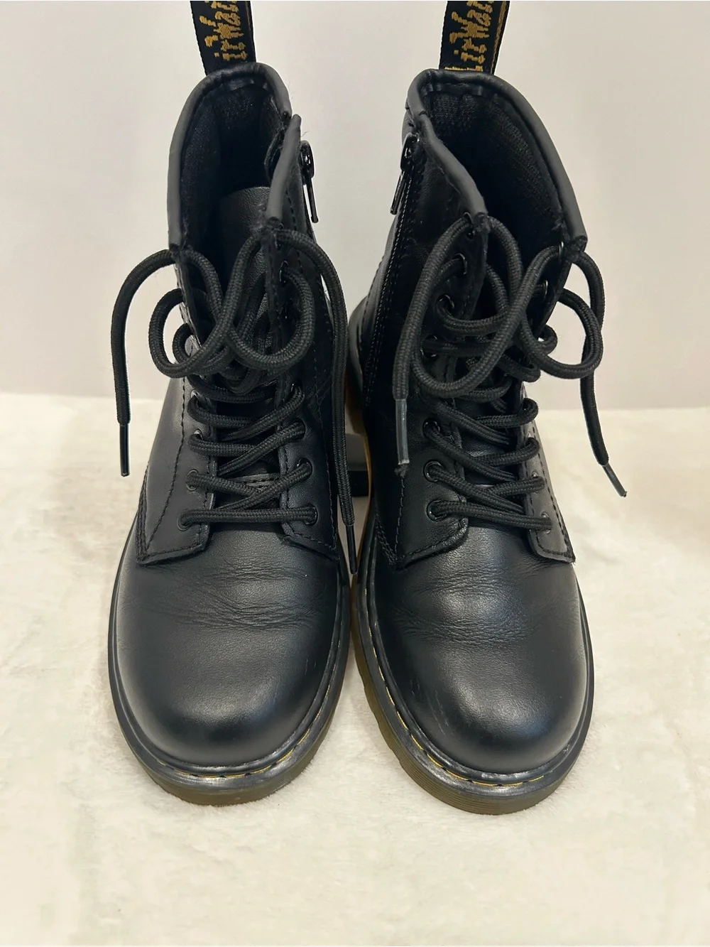 Dr. Martens 1460 J Softy T Black Leather Boots Kids US 3 EU 34